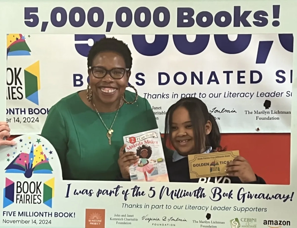 Book Fairies Donates 5 Millionth Book to Amityville Student